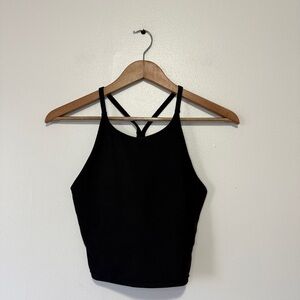 Old Navy Powersoft black‎ longline racerback bra Size Small